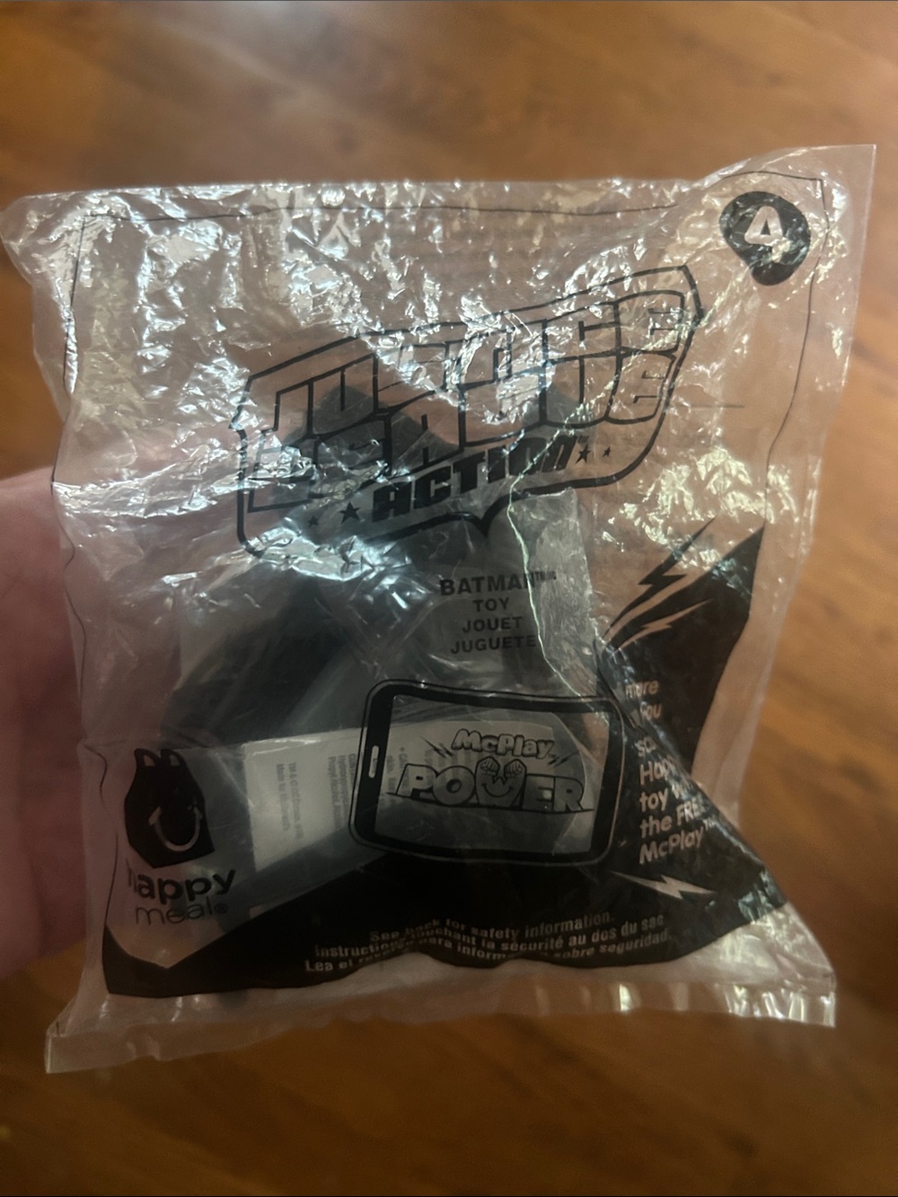 McDonald's Black Batman Happy Meal Figure in Sealed Bag 2018